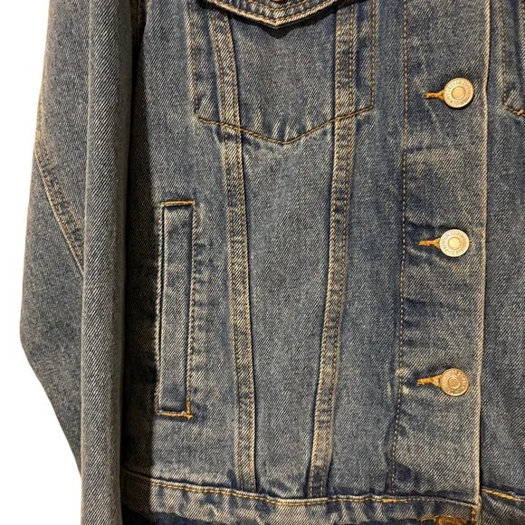 MUDD Denim Studded Women's Jacket Like New Juniors Size M - Picture 3 of 5